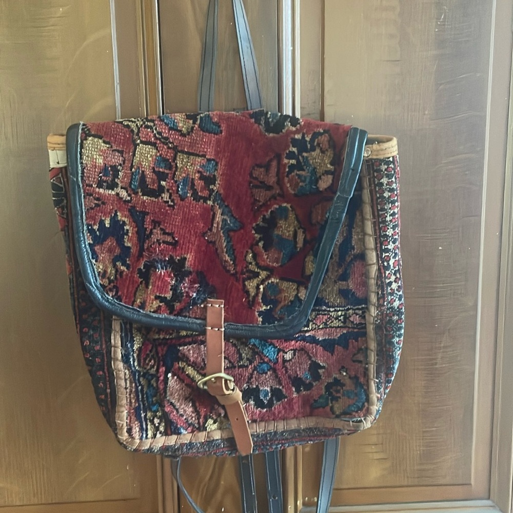 Vintage rug backpack